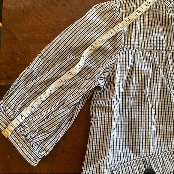 Roxy Black & White Plaid Button Front Hooded Light Spring Jacket - Picture 14 of 15